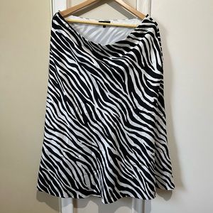 THEORY-Zebra Slip Skirt